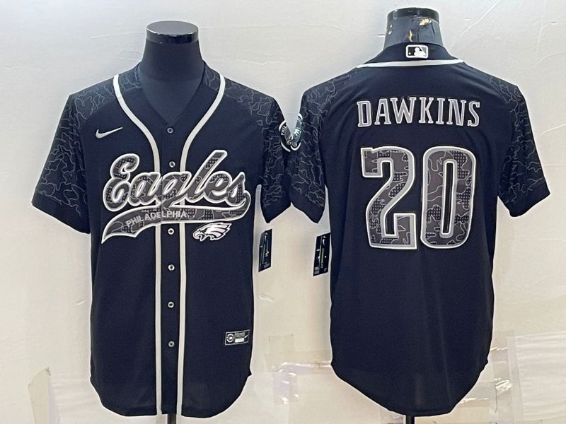 Men Philadelphia Eagles 20 Dawkins Black Reflector 2022 Nike Limited NFL Jersey
